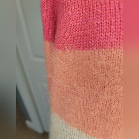 Loft Plus Women's Plus Size Striped Color-block Crewneck Sweater - 14 - Picture 4 of 9